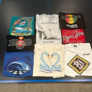 Vintage Single Stitch 8 Shirt Bundle Lot size Medium-XL